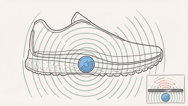 AirTag Bluetooth signal strength through different shoe materials and comfort considerations
