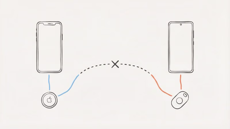 Phone compatibility requirements: AirTag needs iPhone 11 or later, SmartTag 2 needs Samsung Galaxy