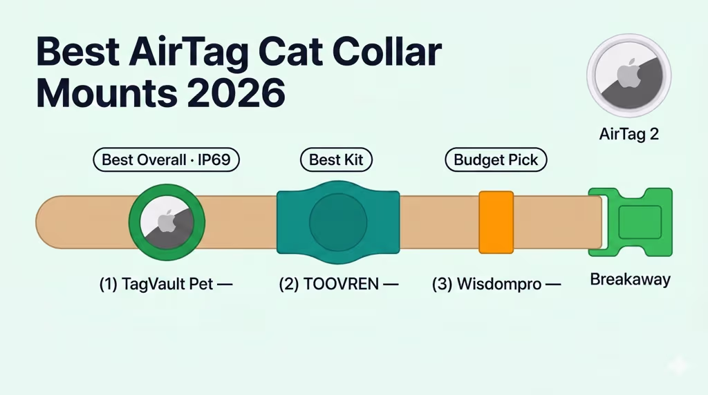 Best AirTag Cat Collar in 2026: Safe Mounts for Curious Cats
