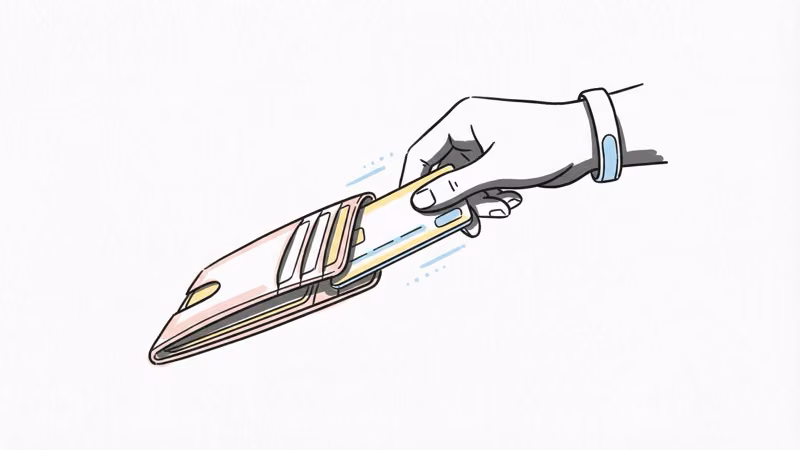 Chipolo Card Spot sliding into a wallet card slot showing how thin wallet trackers fit