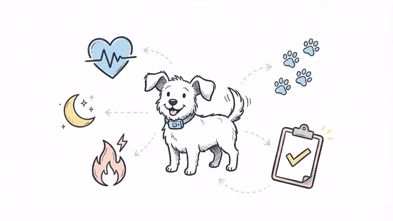 FitBark health monitoring dashboard showing sleep quality, activity scores, and behavior tracking