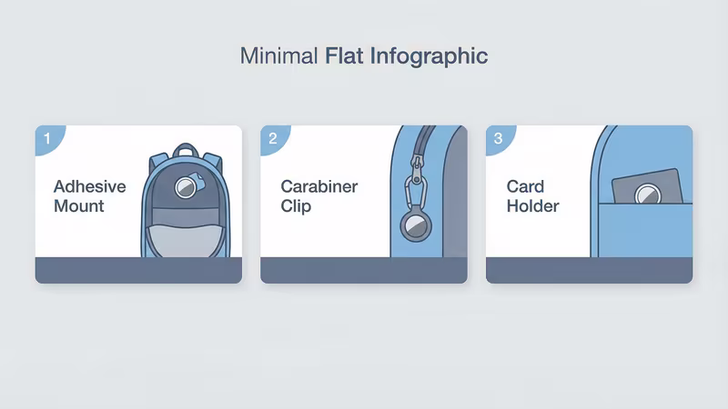AirTag holder and mount options for backpack installation