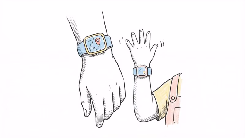 Child wearing a GPS smartwatch as an alternative to Jiobit clip-on tracker