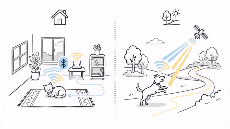 Comparison of indoor versus outdoor GPS tracking approaches used by Jiobit and Tractive pet trackers