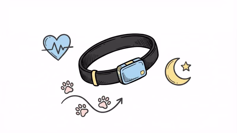 PitPat activity tracking features showing steps, calories, and sleep data