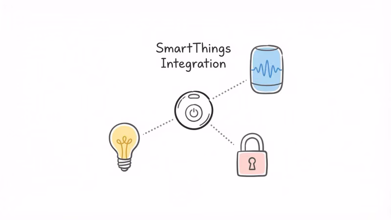 SmartThings home integration using Samsung SmartTag as a smart home button trigger